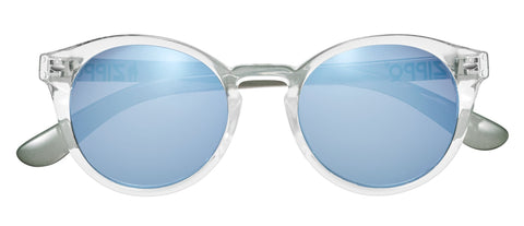 Front shot of Zippo Classic Round Transparent Sunglasses OB137 - Blue