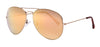 Front angled shot of Classic Pilot Sunglasses OB36 - Metallic Gold