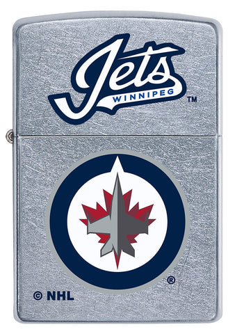 Front of NHL Winnipeg Jets Street Chrome™ Windproof Lighter