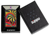 Zippo Hippie Mt Rushmore Design Black Matte Windproof Lighter in its packaging.