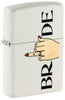Front view of Finger Bling Design Windproof Lighter standing at a 3/4 angle