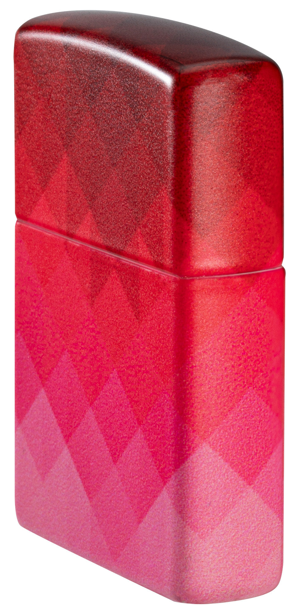 Angled shot of Zippo Ombre Pixel Design 540 Matte Windproof Lighter showing the front and right side of the lighter.