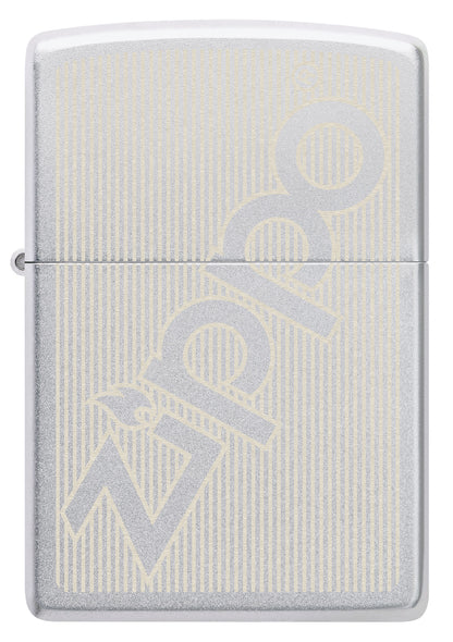 Front shot of Pinstripe Zippo Design Windproof Lighter.