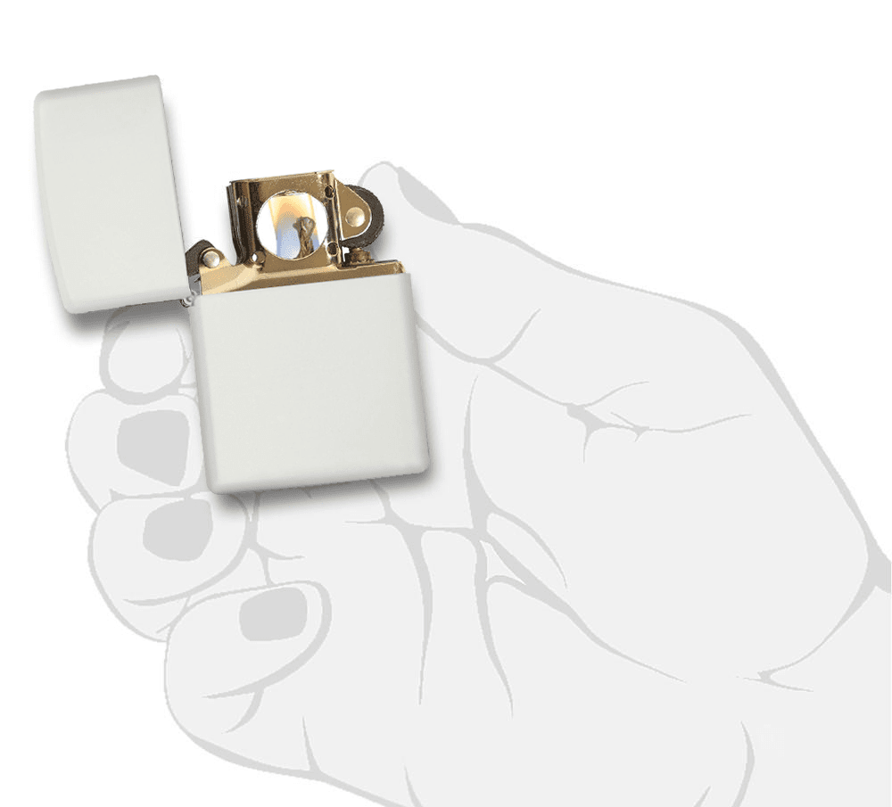 214, White Matte, Classic Case - in packaging