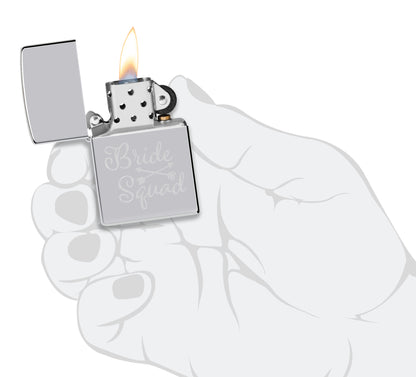 Bridesquad Design Windproof Lighter lit in hand