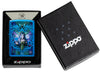 Zippo Anne Stokes Collection High Polish Blue Windproof Lighter in its packaging.