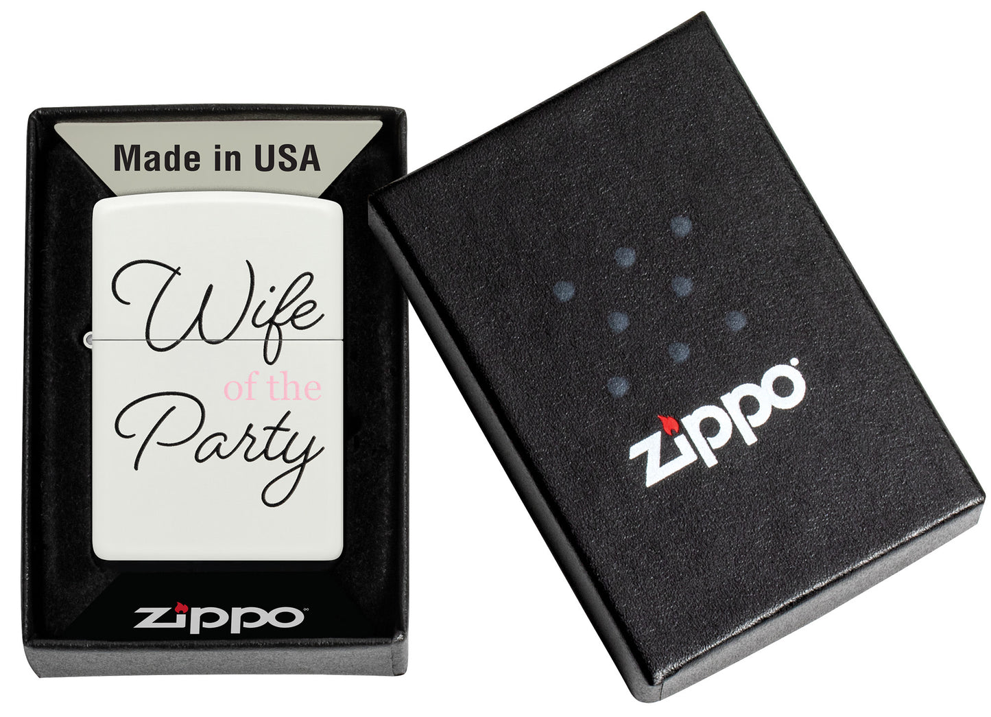 Wife of the Party Windproof Lighter in its packaging
