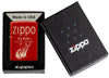 Zippo Retro Design Metallic Red Windproof Lighter in its packaging
