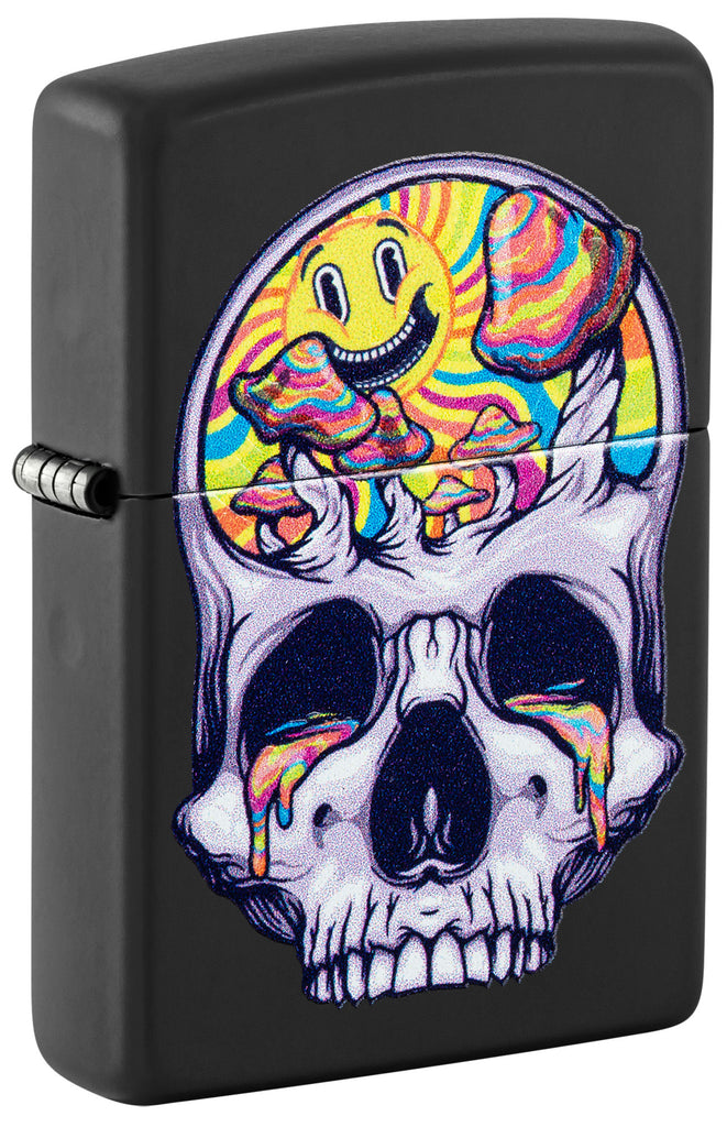 Zippo Skull Moon Design Black Matte Windproof Lighter | Zippo USA