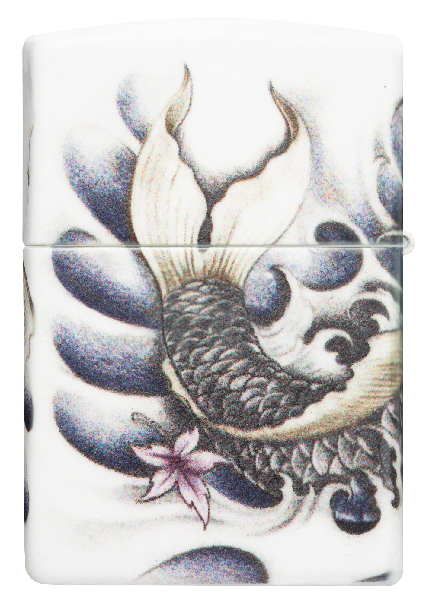 Back shot of Koi Fish 540 Color Windproof Lighter.
