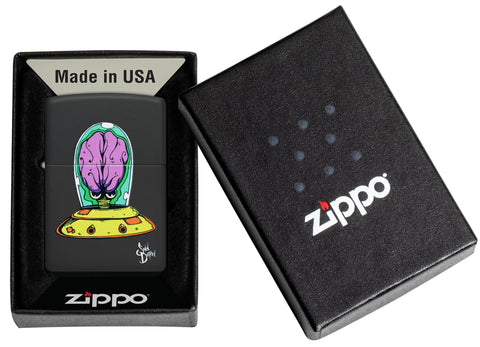 Zippo Sean Dietrich Windproof Michelobeo Black Matte Lighter in its packaging.