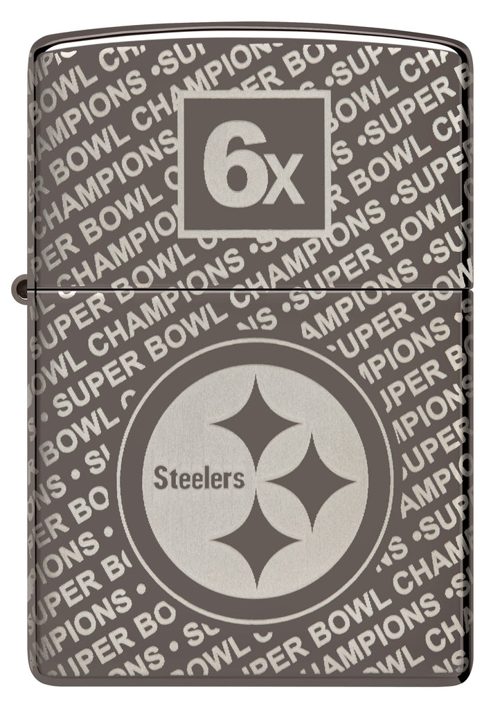 Zippo NFL Pittsburgh Steelers Super Bowl Commemorative Armor Black Ice