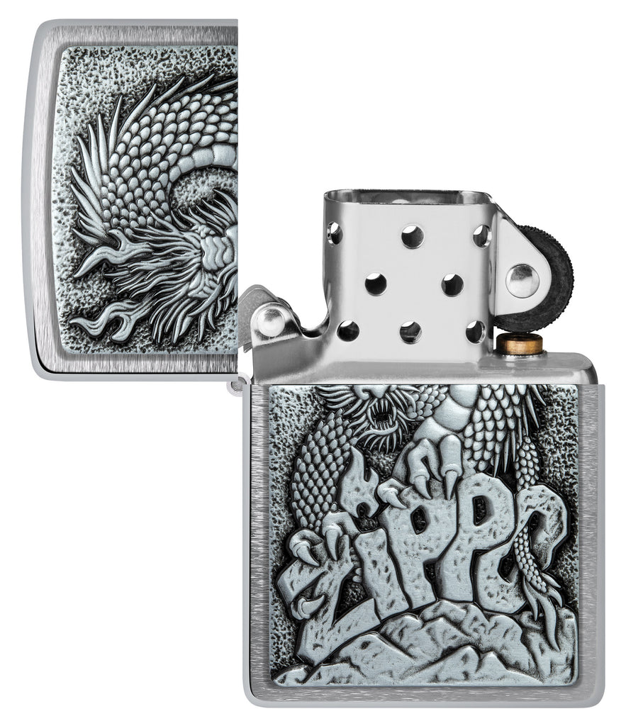 Zippo Design Brushed Chrome Windproof Lighter | Zippo USA