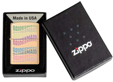 Bridesmaid Design Windproof Lighter in its packaging