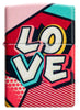 Front view of Zippo Love Design 540 Matte Windproof Lighter.