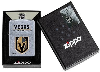 NHL Vegas Golden Knights Street Chrome™ Windproof Lighter in its packaging