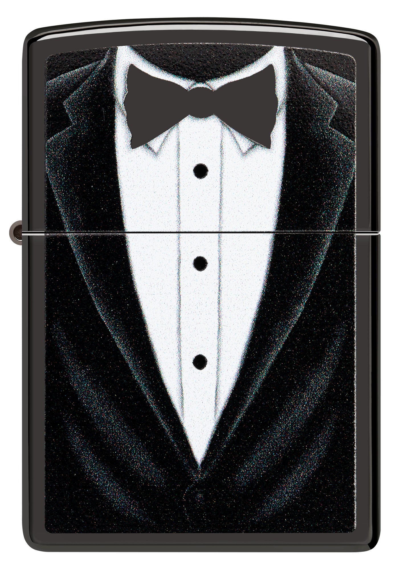 Front of Black Bowtie Windproof Lighter