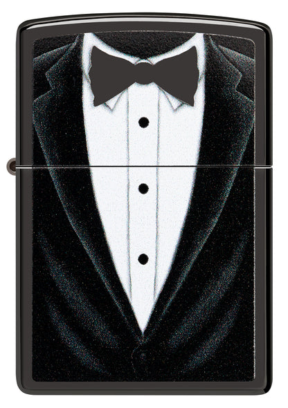 Front of Black Bowtie Windproof Lighter