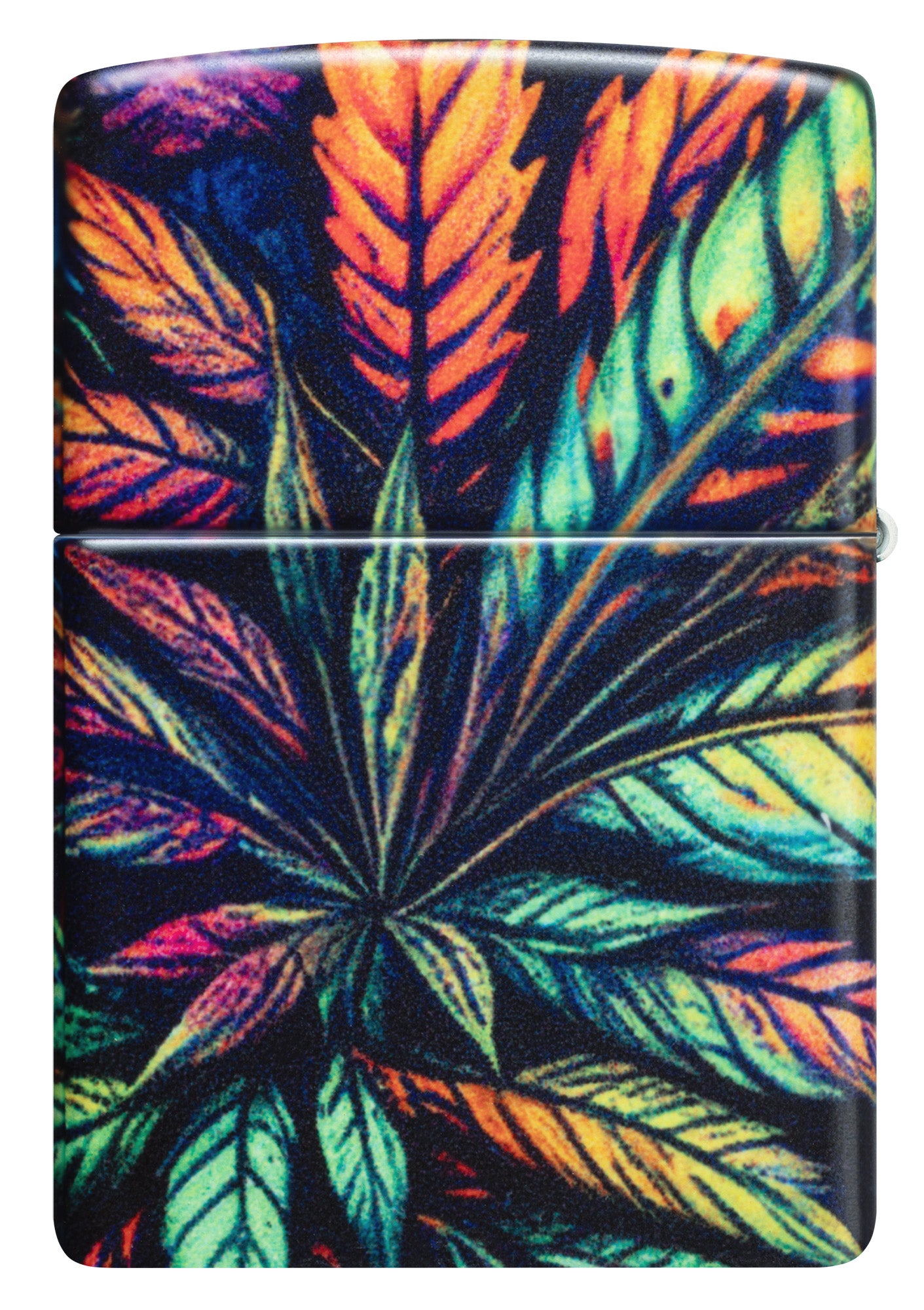 Back view of Zippo Cannabis Camo Design 540 Matte Windproof Lighter.
