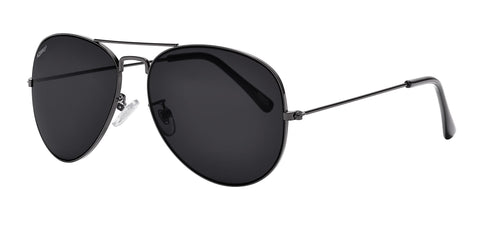 Front shot of Polarized Pilot Sunglasses OB36 - Black