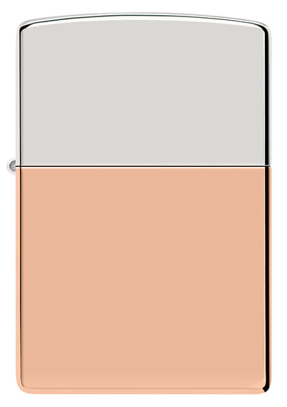 Front shot of Zippo Bimetal Case Lighter - Copper Lid Windproof Lighter.