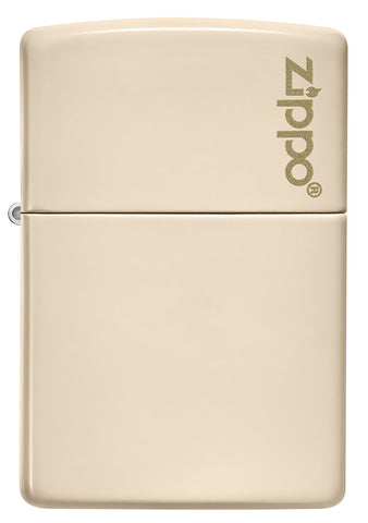 Front view of the Classic Flat Sand Zippo Logo pocket lighter