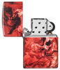 Zippo Spooky Skulls 540 Matte Windproof Lighter with its lid open and unlit.