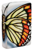 Back shot of Zippo Butterfly Design 540 Color Windproof Lighter standing at a 3/4 angle.