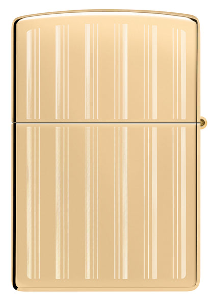 Back view of Zippo Design High Polish Brass Windproof Lighter.