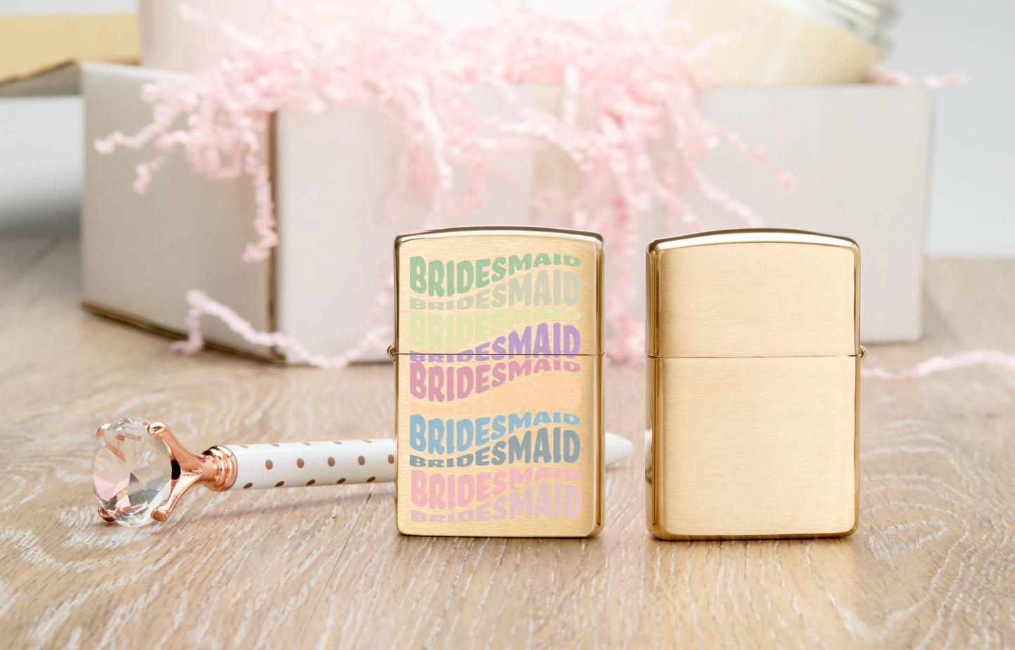 Lifestyle Image of Bridesmaid Design Windproof Lighter
