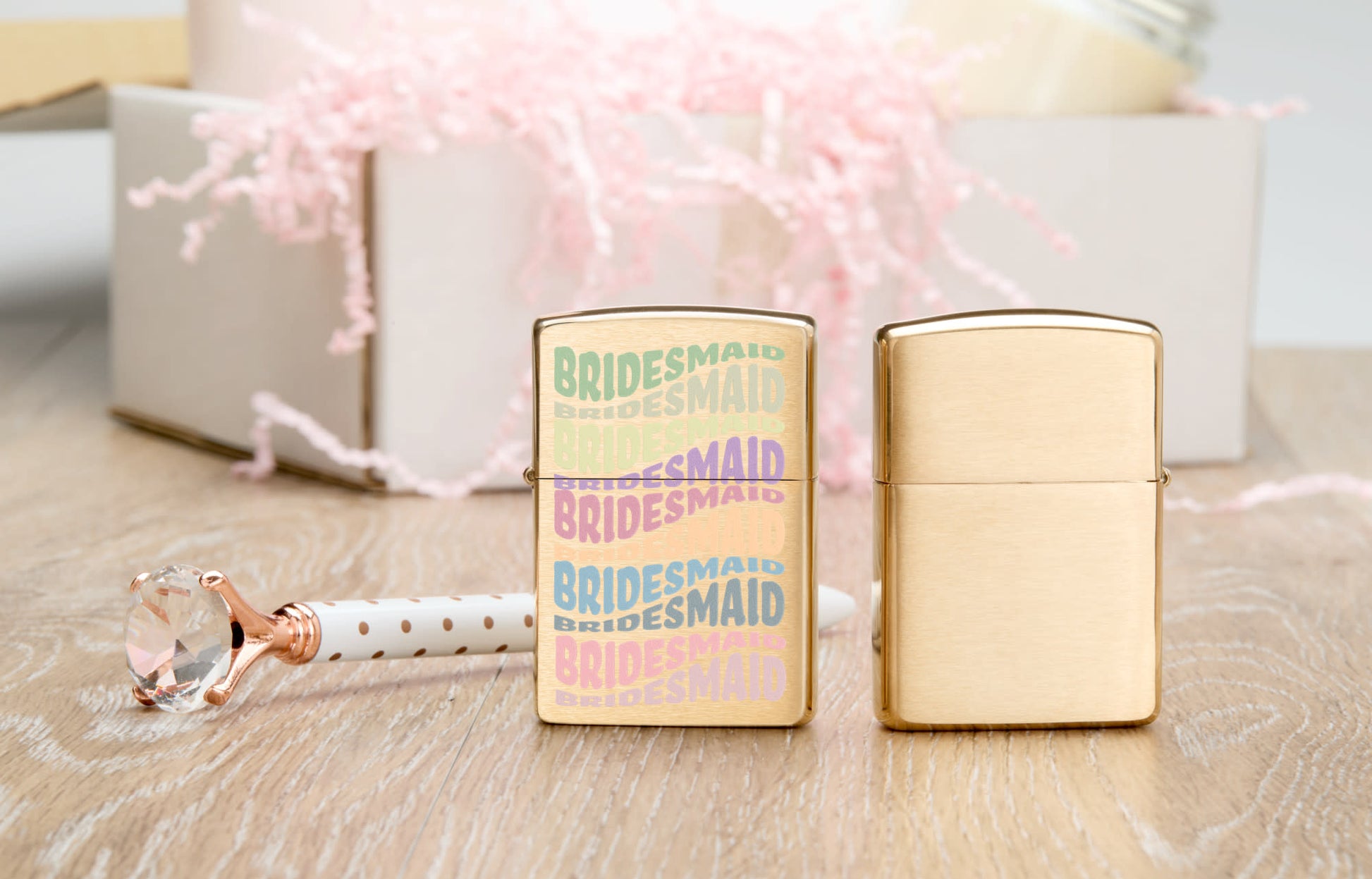 Lifestyle Image of Bridesmaid Design Windproof Lighter