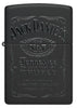Front view of Jack Daniel's Black Matte Windproof Lighter.