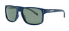 Front angled shot of Polarized Square Sunglasses OB78 - Blue