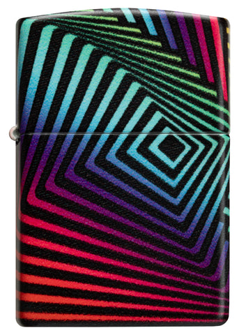 Front shot of Zippo Rainbow Pattern Design 540 Color Windproof Lighter.