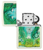 Zippo Sean Dietrich Glow in the Dark Matte Windproof Lighter with its lid open and unlit.