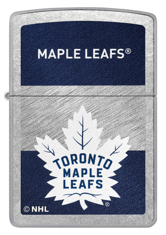 Front of NHL® Toronto Maple Leafs Street Chrome™ Windproof Lighter