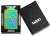 Zippo Wavy Pattern Design Multi Color Windproof Lighter in its packaging.
