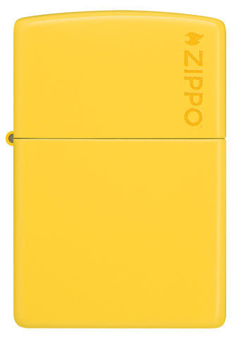 Front view of Zippo Classic Sunflower Logo Windproof Lighter.