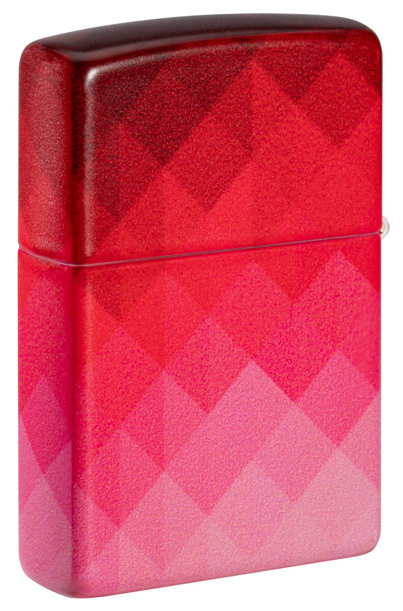 Back shot of Zippo Ombre Pixel Design 540 Matte Windproof Lighter standing at a 3/4 angle.