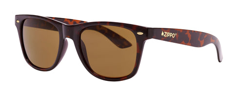 Front angled shot of Zippo Classic Sunglasses OB02 Brown