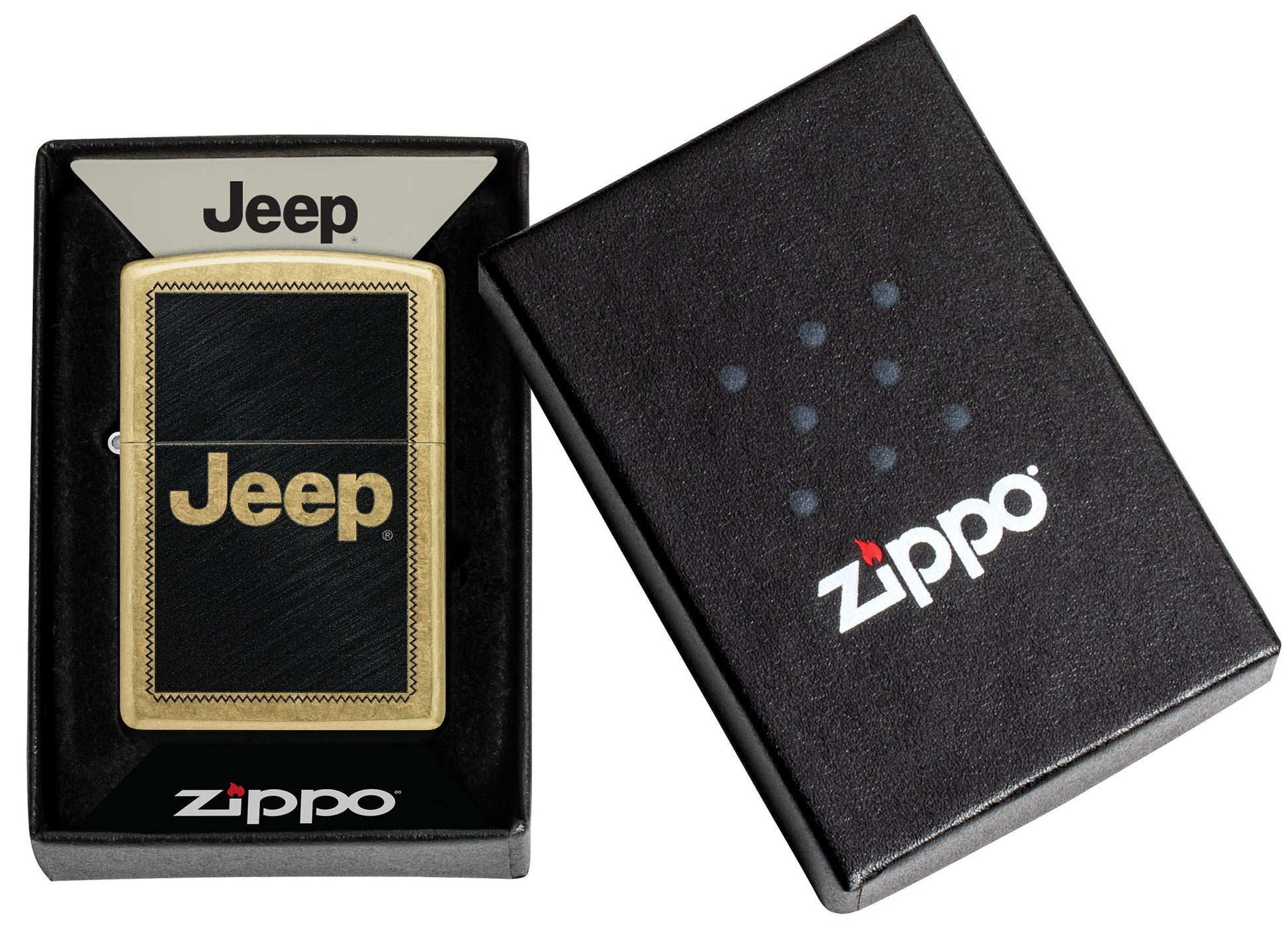 Zippo Jeep Stamp Design Regular Street Brass Windproof Lighter 