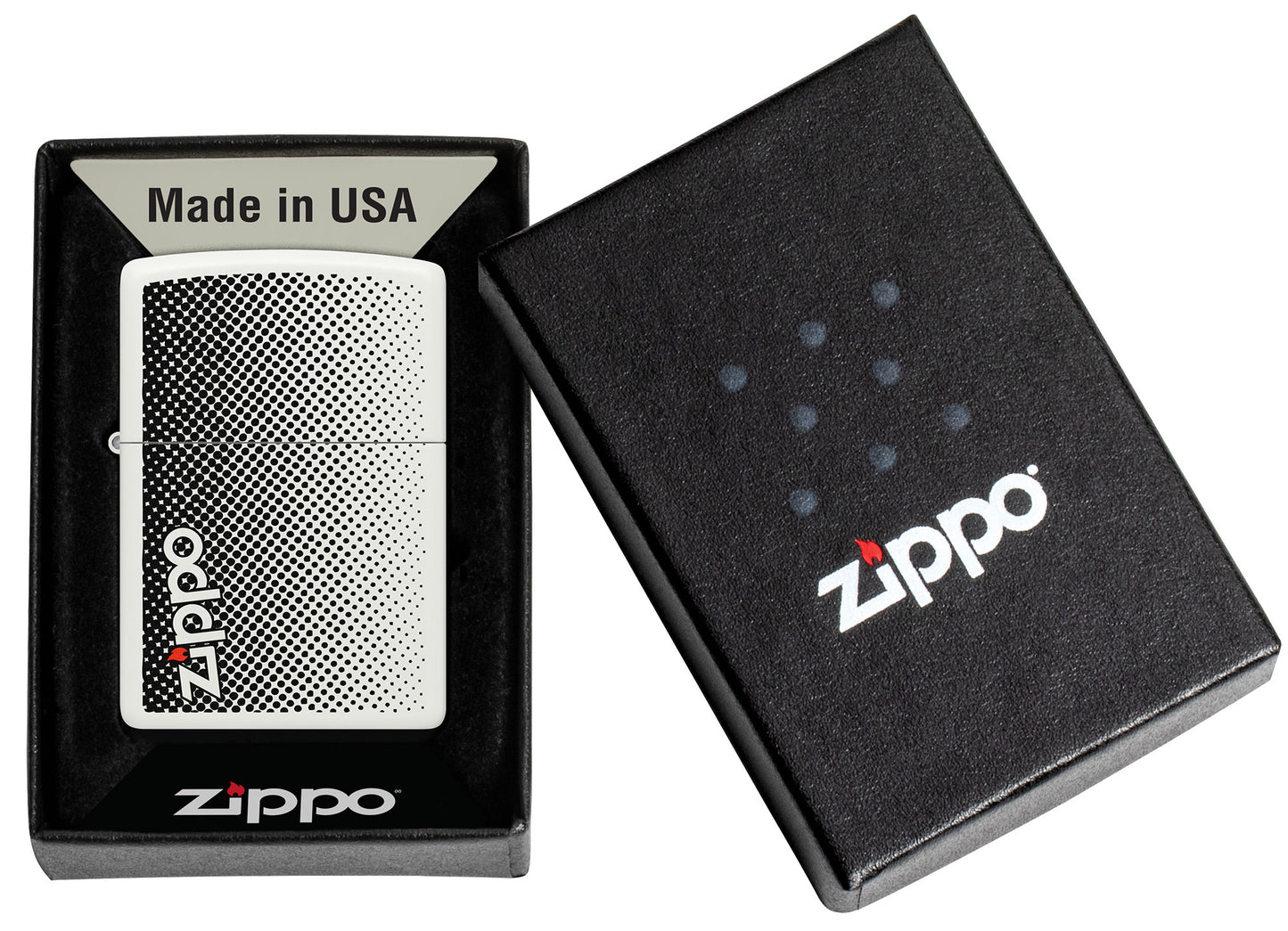 Static Zippo Design Windproof Lighter in its packaging.