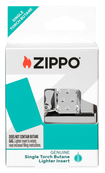 Single Torch Butane Lighter Insert in packaging
