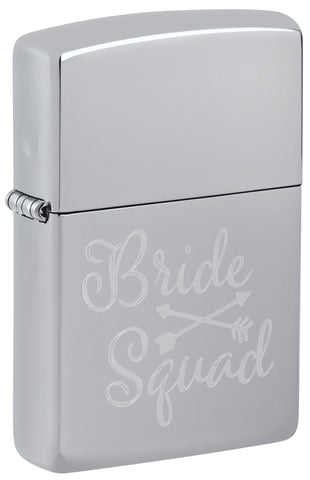 Front view of Bridesquad Design Windproof Lighter standing at a 3/4 angle