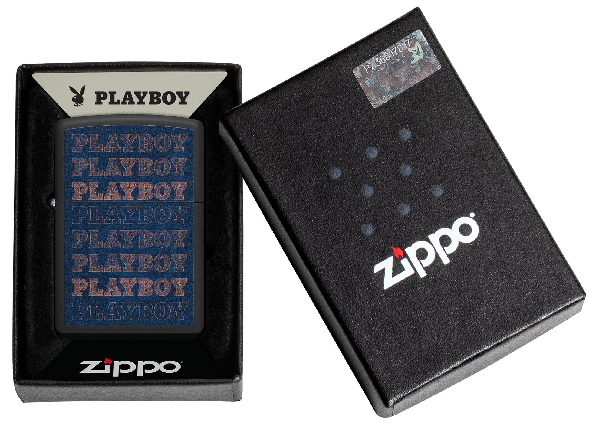 Zippo Black Light Rabbit Design Black Matte Windproof Lighter in its packaging.