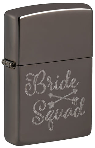 Front view of Bridesquad Design Windproof Lighter standing at a 3/4 angle