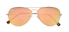 Front shot of Classic Pilot Sunglasses OB36 - Metallic Gold