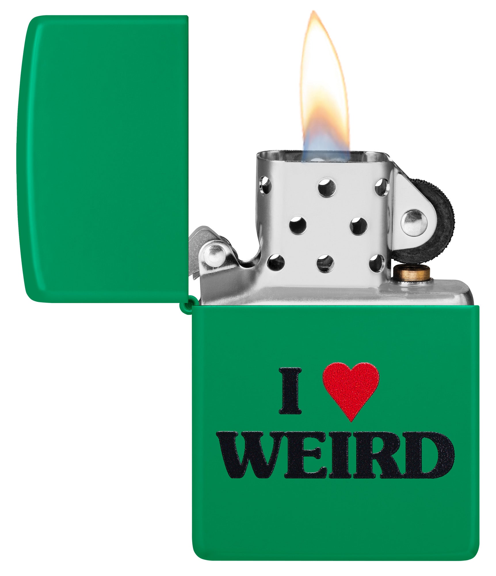 Zippo Love is Weird Blue and Green Matte Windproof Lighter