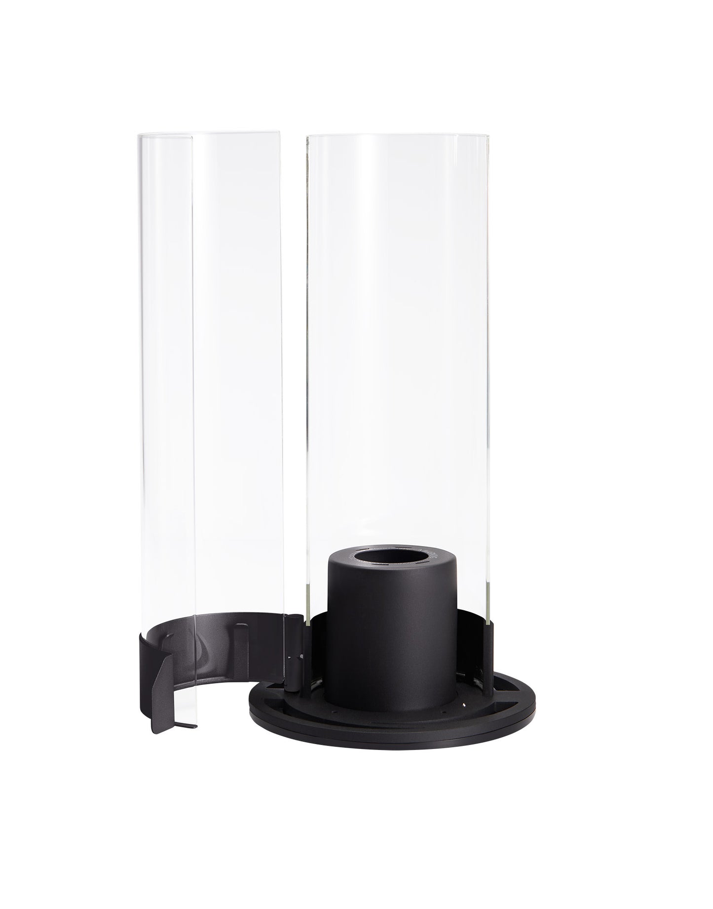 Zippo FlameScapesâ„¢ Spiral Fire Feature XL with hinged door open and unlit.