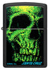 Front shot of Zippo Santa Cruz Skull Design Black Matte Windproof Lighter.